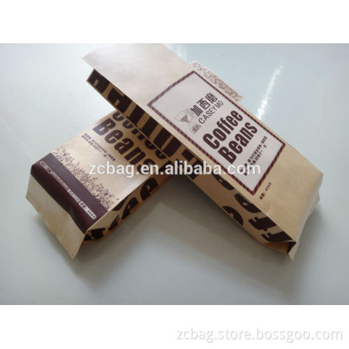 printing 250g laminate matte out layer tin tie coffee bean Kraft paper one way degassing valve coffee valve packaging bags